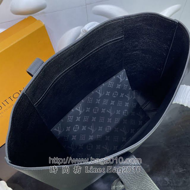 Louis Vuitton新款男包 M52817 路易威登Cabas Voyage手袋 Taurillon牛皮 LV购物包手提托特包  ydh4212